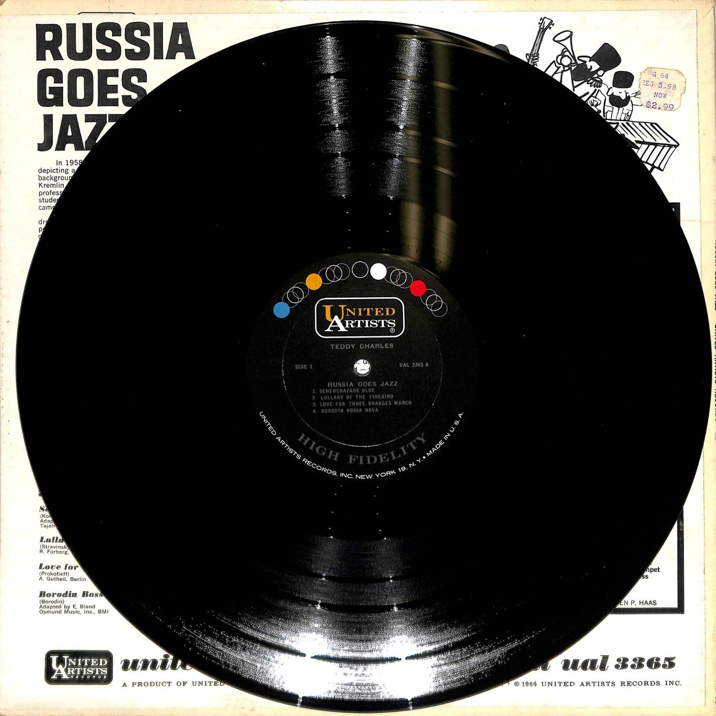Teddy Charles & the All Stars - Russia Goes Jazz (1964) Vinyl Record UAL 3365