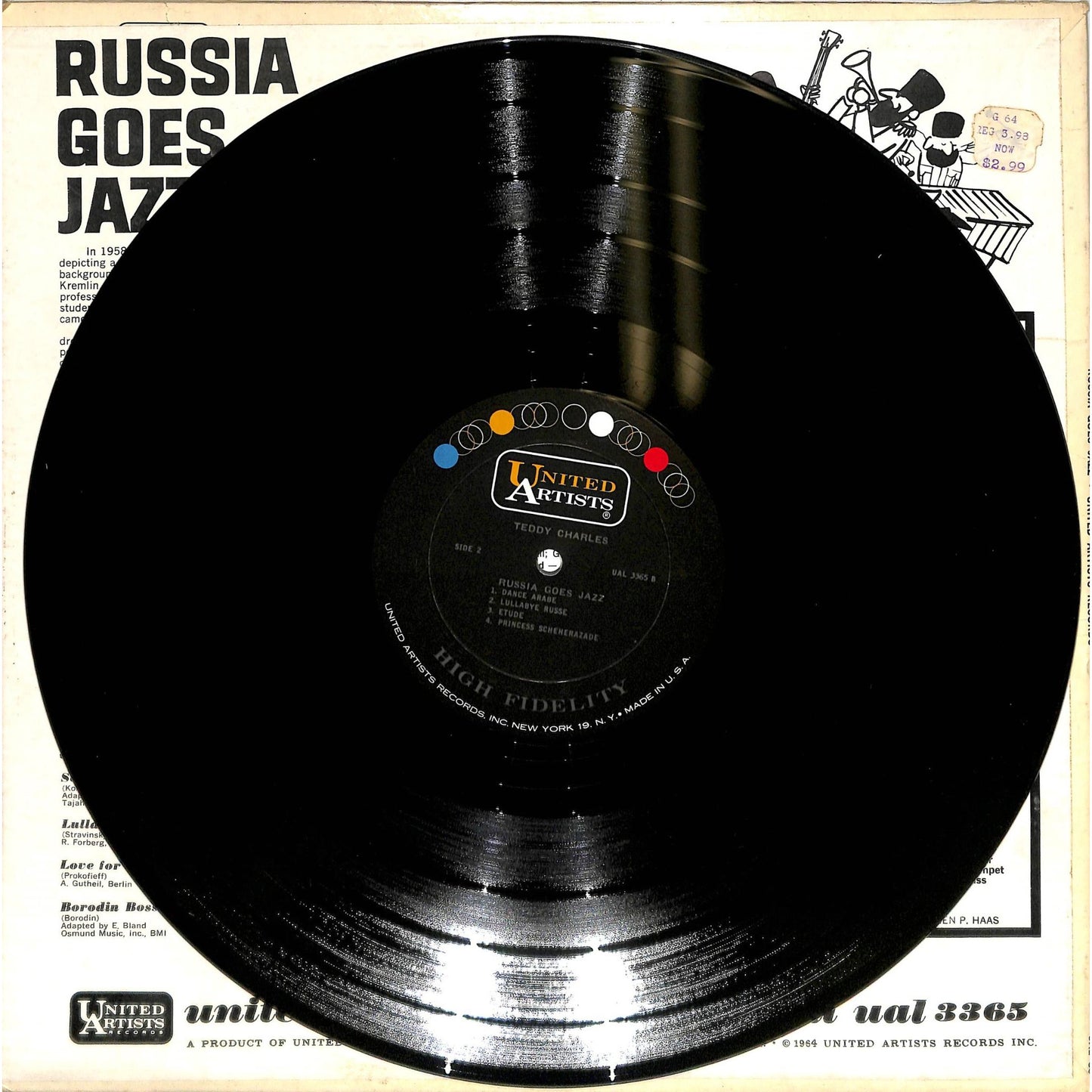 Teddy Charles & the All Stars - Russia Goes Jazz (1964) Vinyl Record UAL 3365