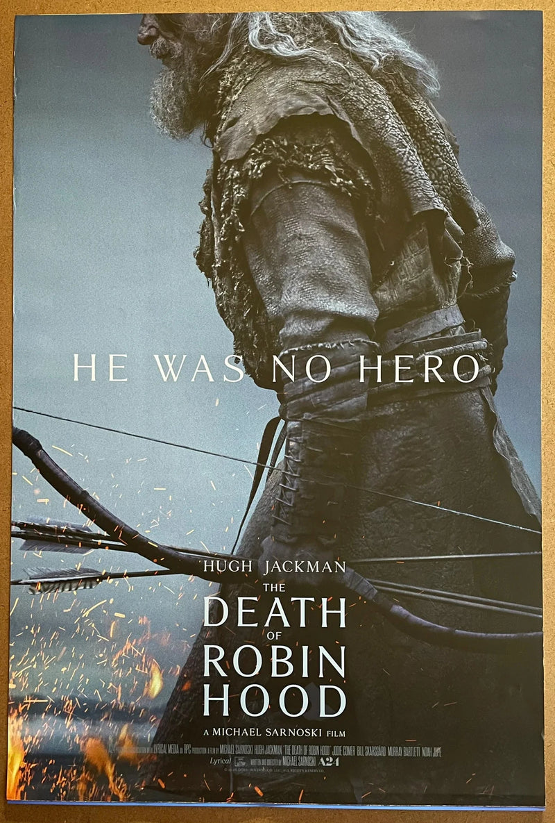 The Death of Robin Hood 2025 US One Sheet 27x40 Poster Hugh Jackman A24 Medieval
