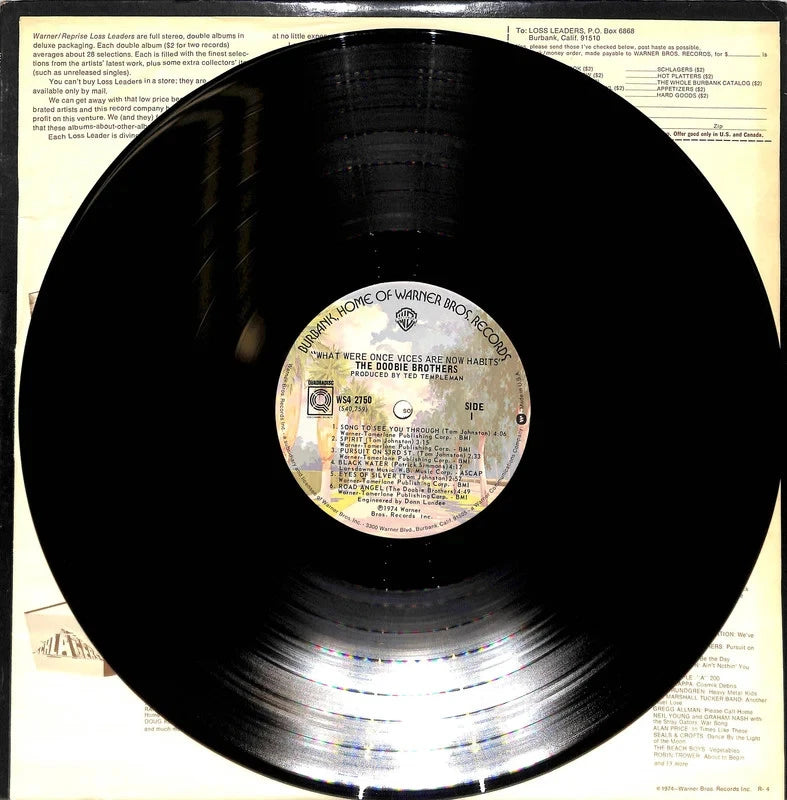 Doobie Brothers What Were Once Vices W4 2750 Quad LP Poster EX 1974