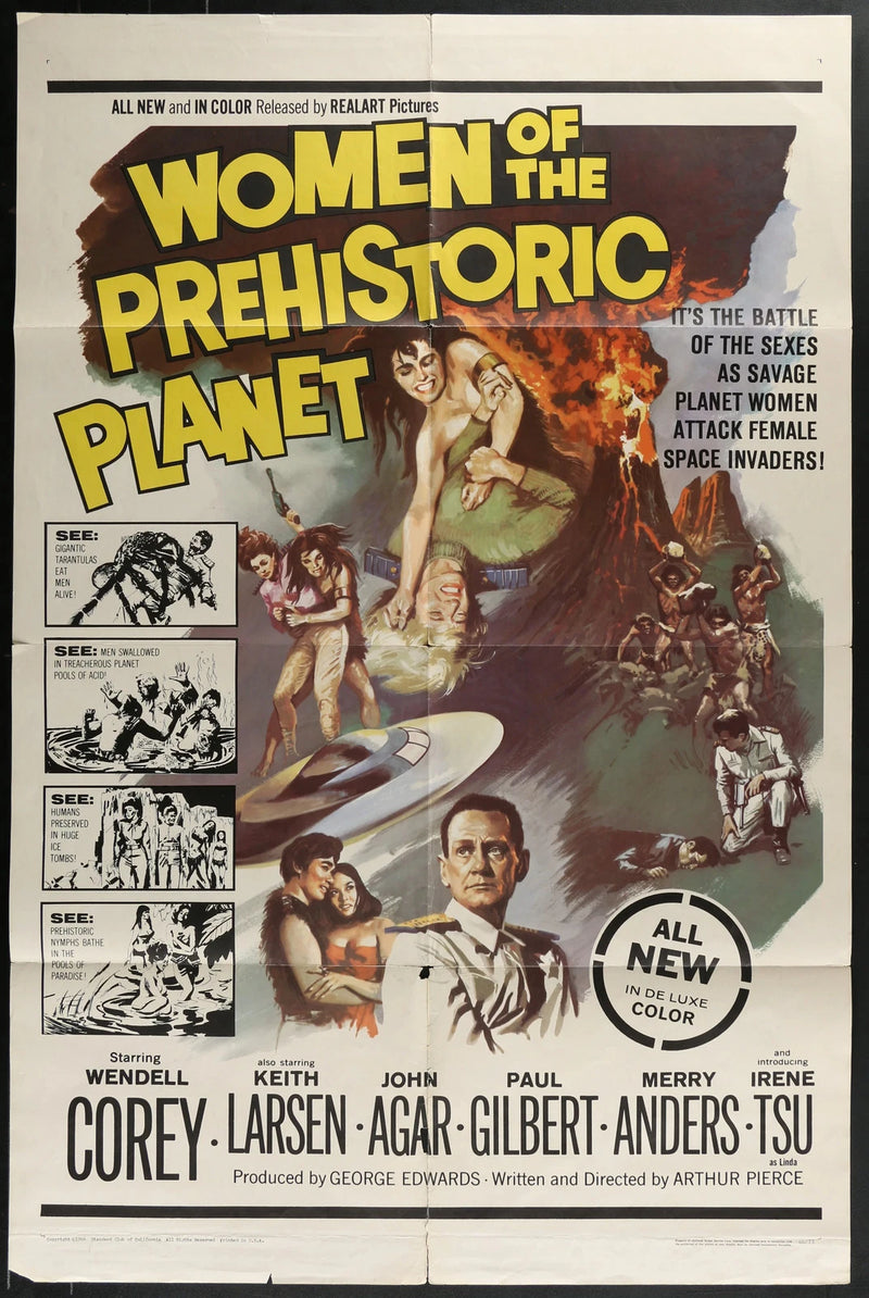 Women of the Prehistoric Planet 1966 Original Movie Poster 27x41 Wendell Corey