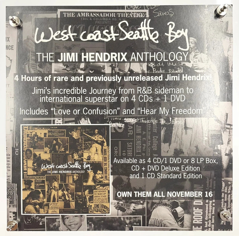 Jimi Hendrix West Coast Seattle Boy Anthology 2010 Promo Poster Box Set Art