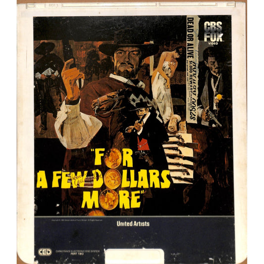 For A Few Dollars More (1965) CED RCA SelectaVision Videodisc TESTED WORKING