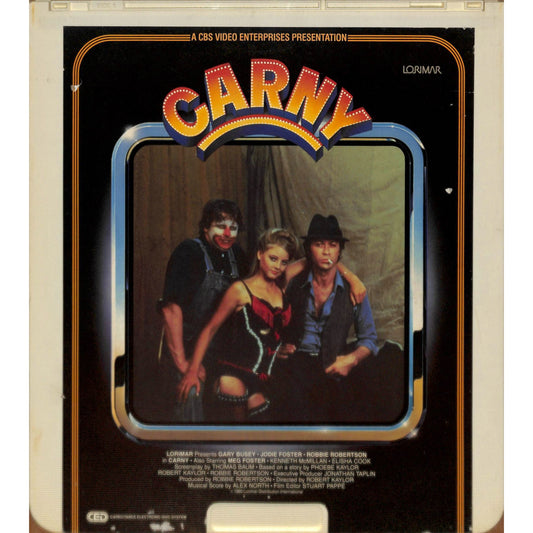 Carny (1980) Vintage CED RCA SelectaVision Videodisc TESTED WORKING