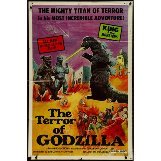 Terror of Godzilla (1975) Original Movie Poster Folded 27x41