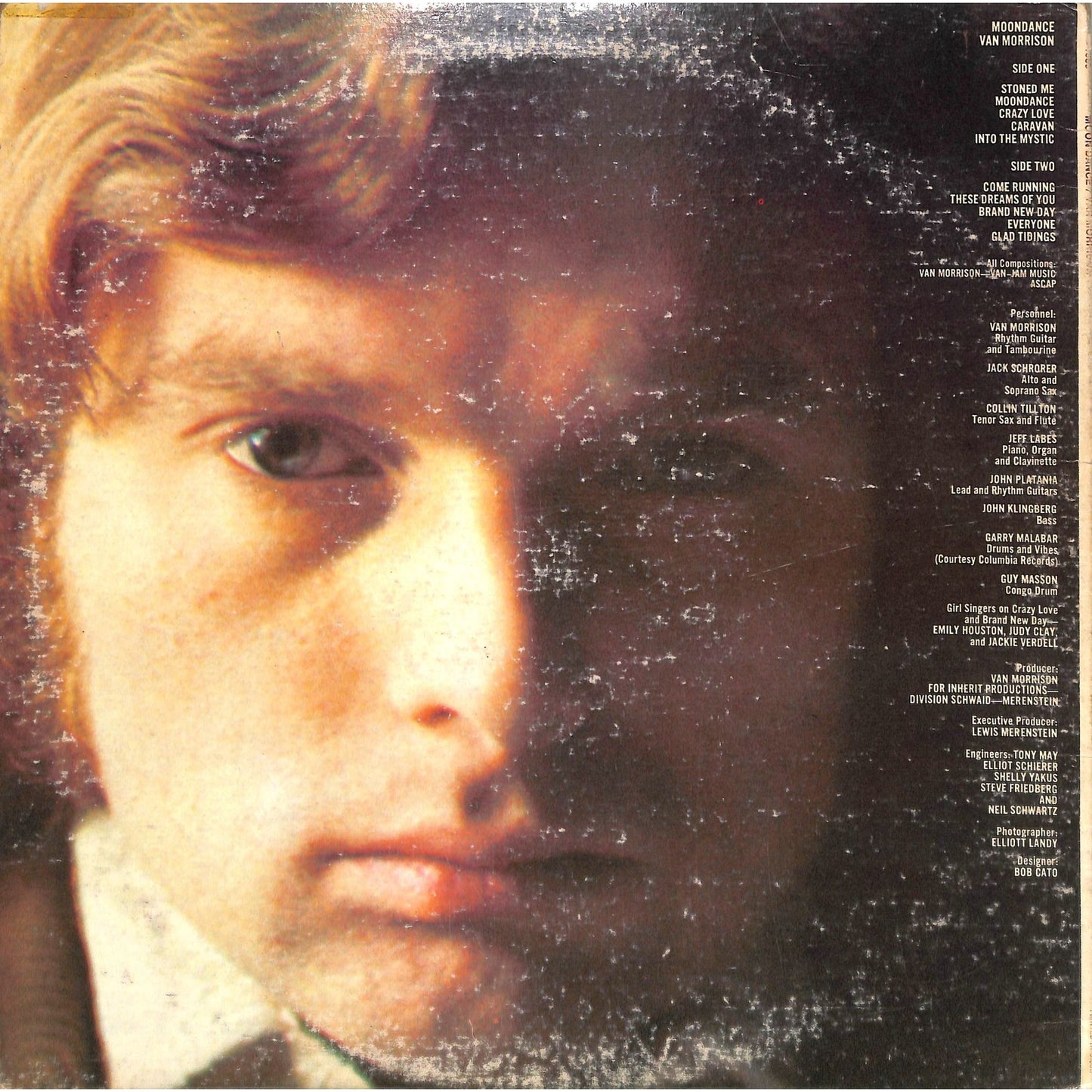 Van Morrison - Moondance (1973 Pitman Repress) Gatefold Vinyl Record WS 1835