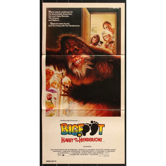 Harry and the Hendersons (1987) Original Australian Day Bill Movie Poster