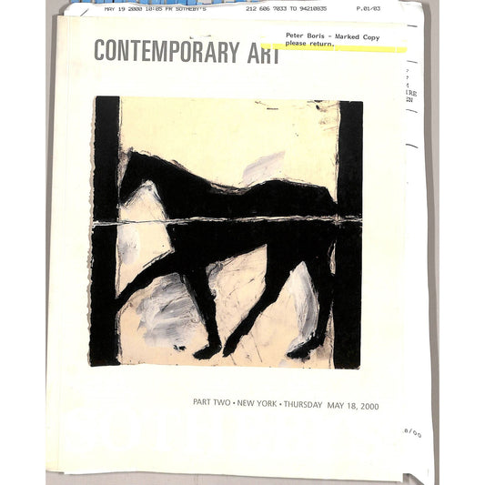 Sotheby's Contemporary Art Part 2 Auction Catalog May 18, 2000