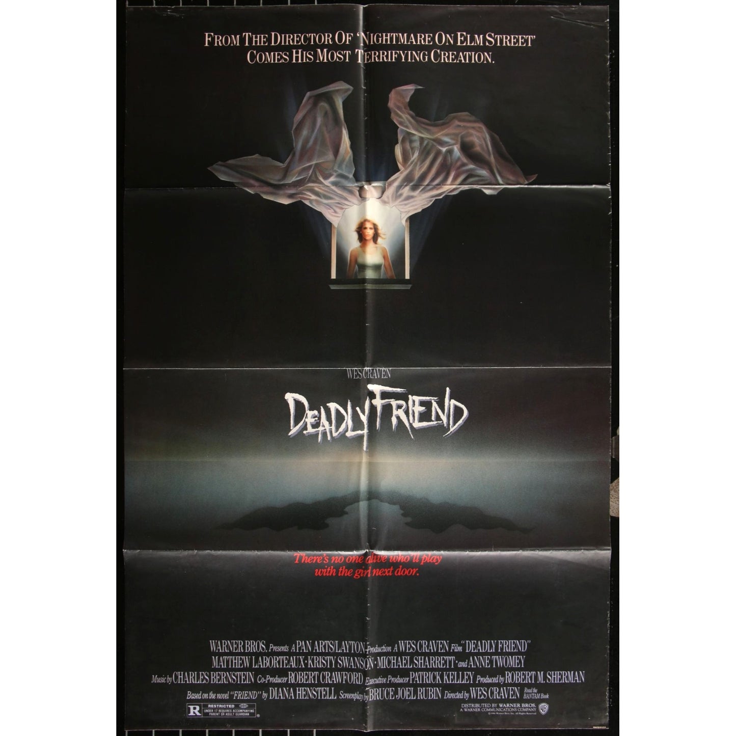 Deadly Friend (1986) Original Movie Poster 27x41 Folded Wes Craven Horror EM4-5