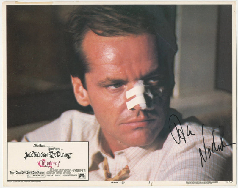 Chinatown (1974) Signed John Huston Lobby Card #5 Jack Nicholson 11x14