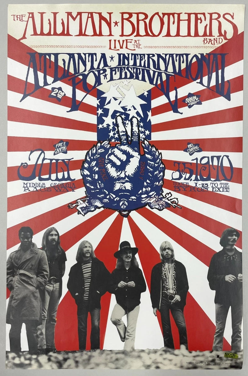 Allman Brothers Band Atlanta Pop Festival 1970/2003 Album Release Poster 11x17