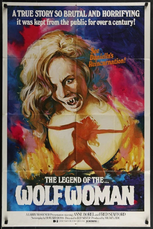 Legend of the Wolf Woman 1977 Original One Sheet Poster 27x41 Italian Horror