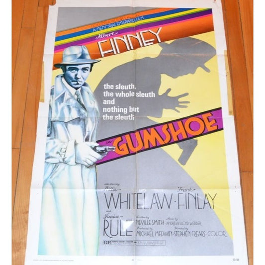 Gumshoe (1971) Original Movie Poster 27x41 Folded Albert Finney