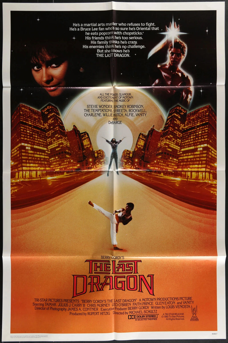 The Last Dragon (1985) Original One Sheet Martial Arts Movie Poster 27x41