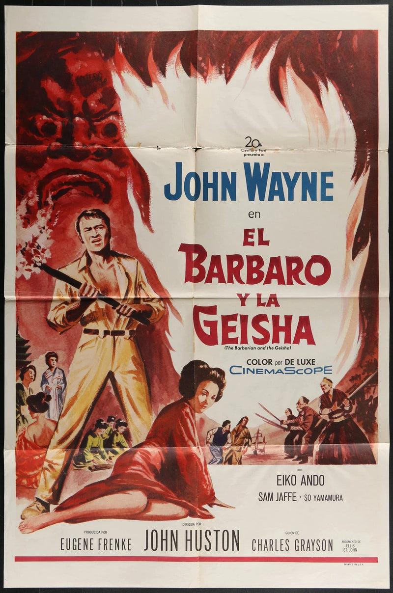 The Barbarian and the Geisha (1958) Original Movie Poster 27x41 John Wayne