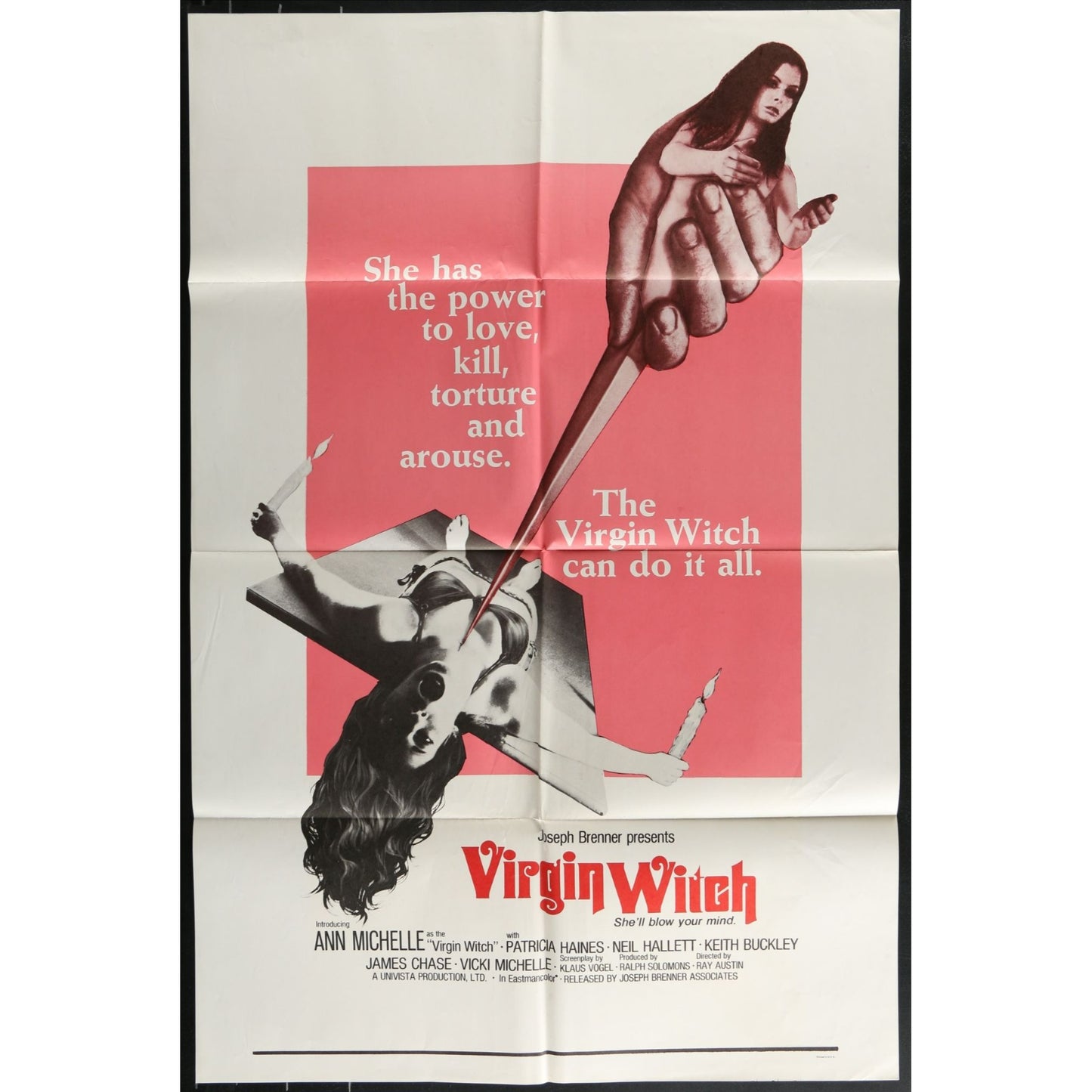 Virgin Witch (1971) Original Movie Poster Folded 27x41