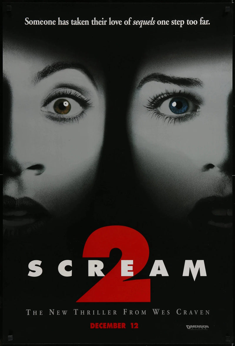 Scream 2 1997 Original USA One-Sheet Movie Poster Wes Craven Williamson