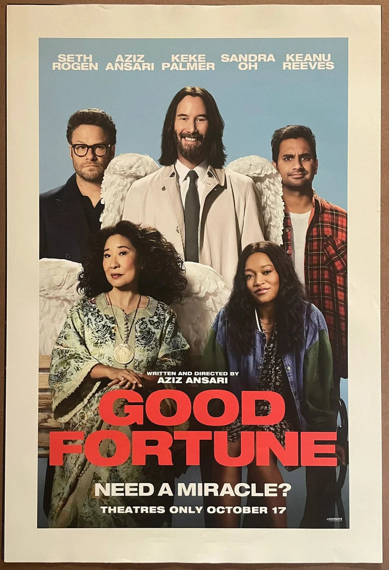 Good Fortune 2025 Keanu Reeves Seth Rogen 27x40 DS Movie Poster