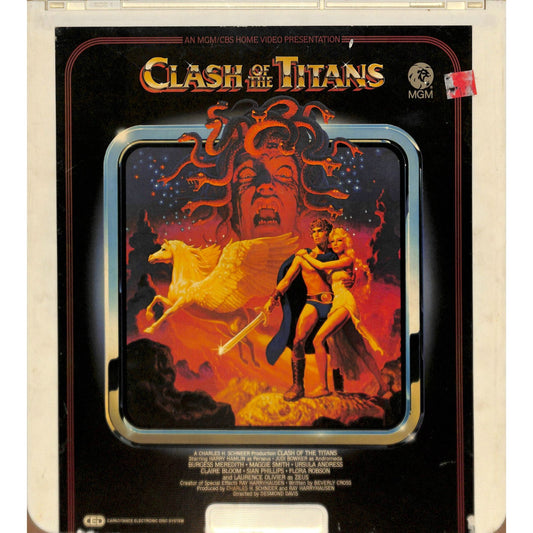 Clash of the Titans (1981) Vintage CED Videodisc TESTED WORKING