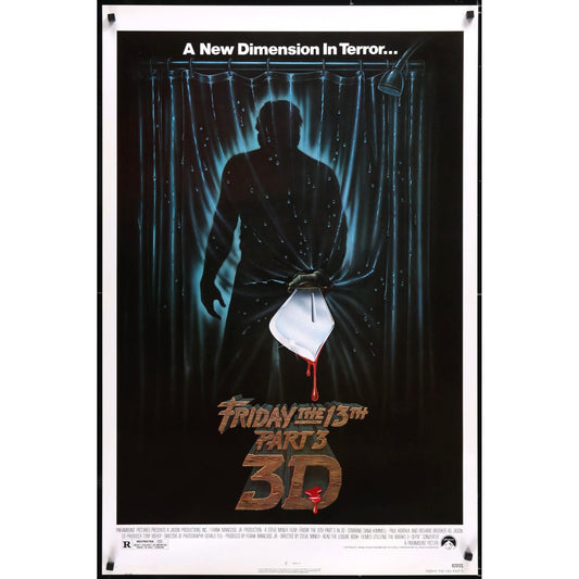 FRIDAY THE 13th PART 3 - 3D Original Theatrical Unfolded Movie Poster 27" x 41"