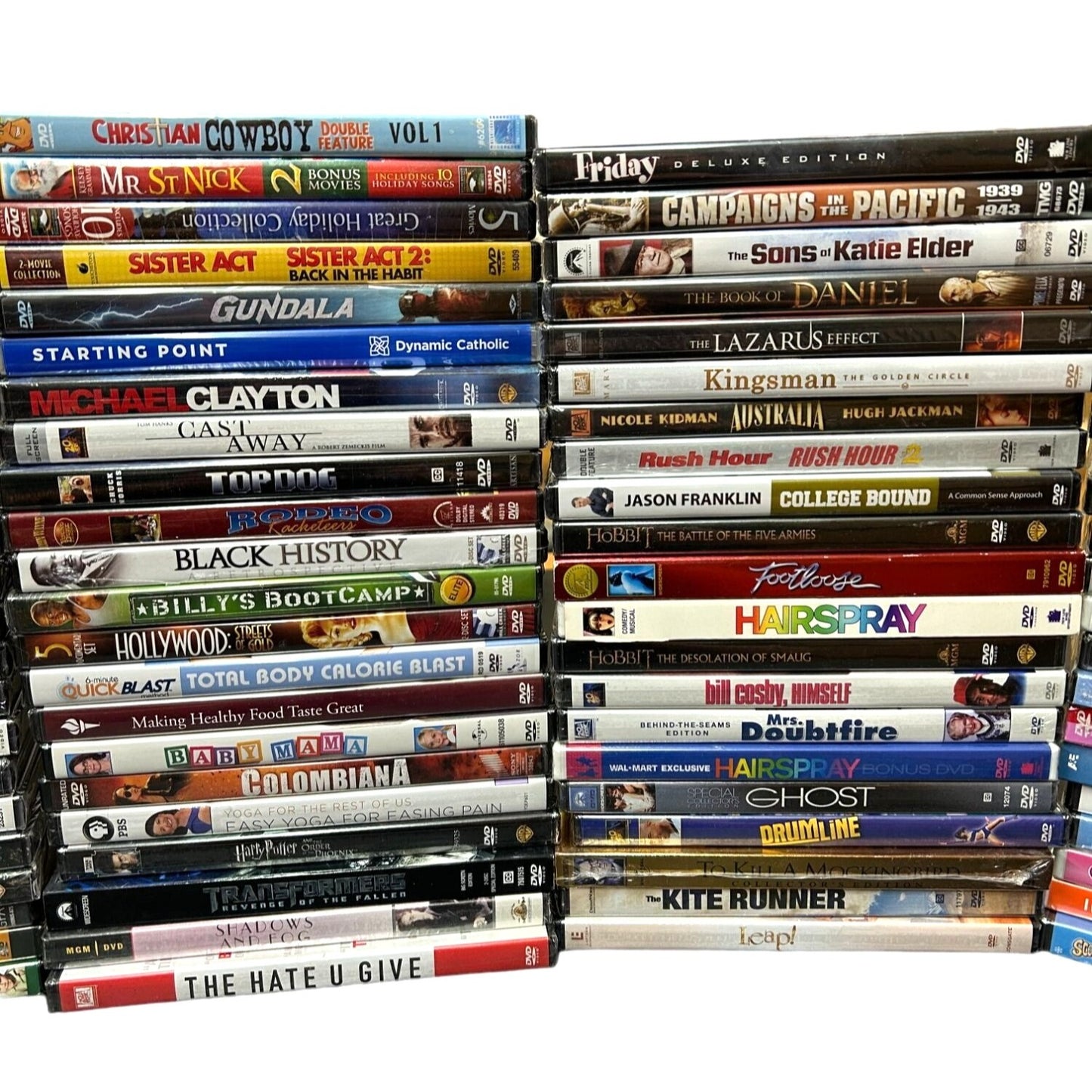 BULK LOT 107 Brand New Sealed DVDs Movies, TV, Documentaries Multi-Genre SG2-4