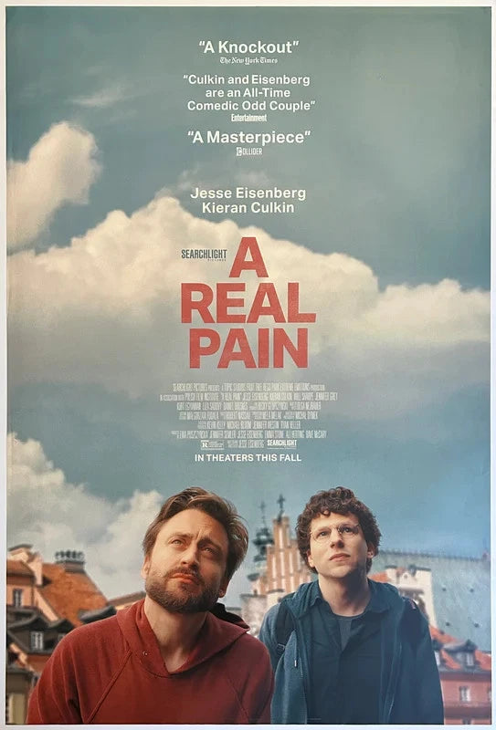 A Real Pain 2024 Original Movie Poster 27x40 DS Jesse Eisenberg Kieran Culkin