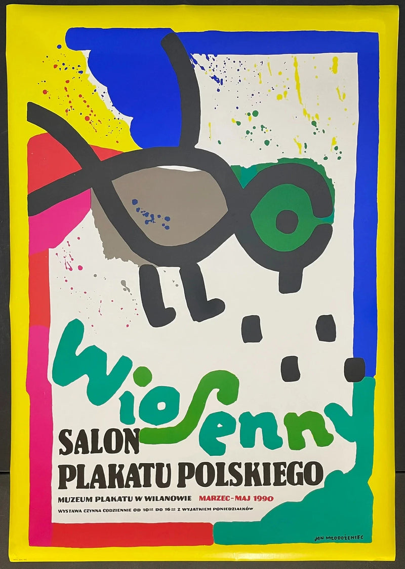 Wiosenny Salon Plakatu Polskiego (1990) Original Polish Exhibition Poster 27x38