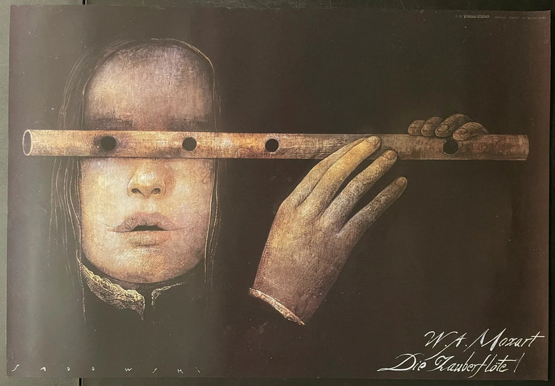 W.A. Mozart Die Zauberflöte (1982) Original Polish Poster 26x39