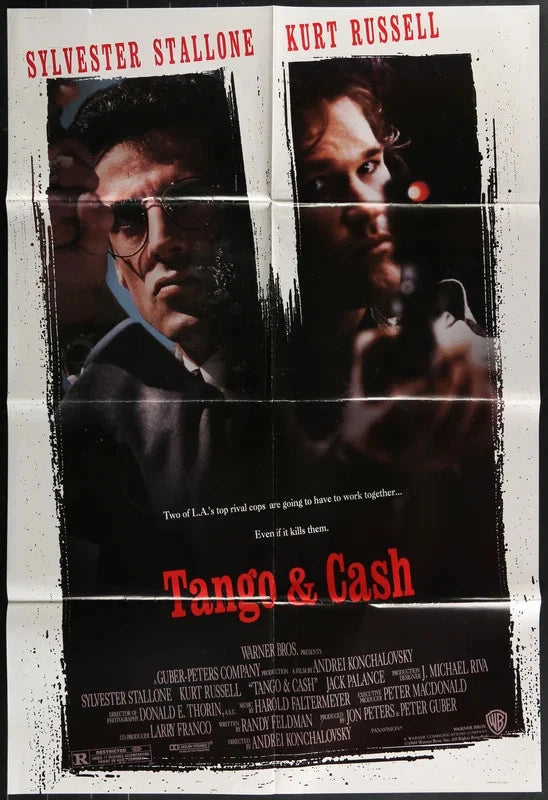 Tango & Cash (1989) Original Movie Poster 27x40 Sylvester Stallone Kurt Russell!