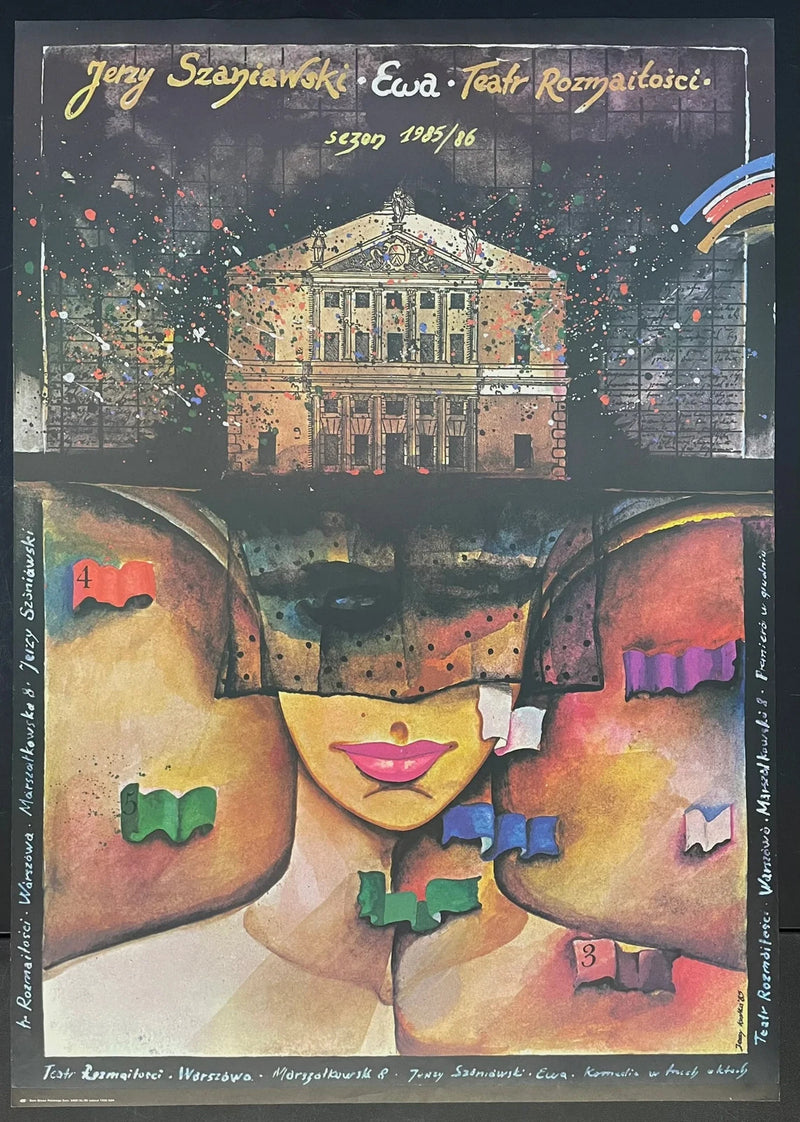 Ewa Teatr Rozmaitości (1986) Original Polish Poster 26x37