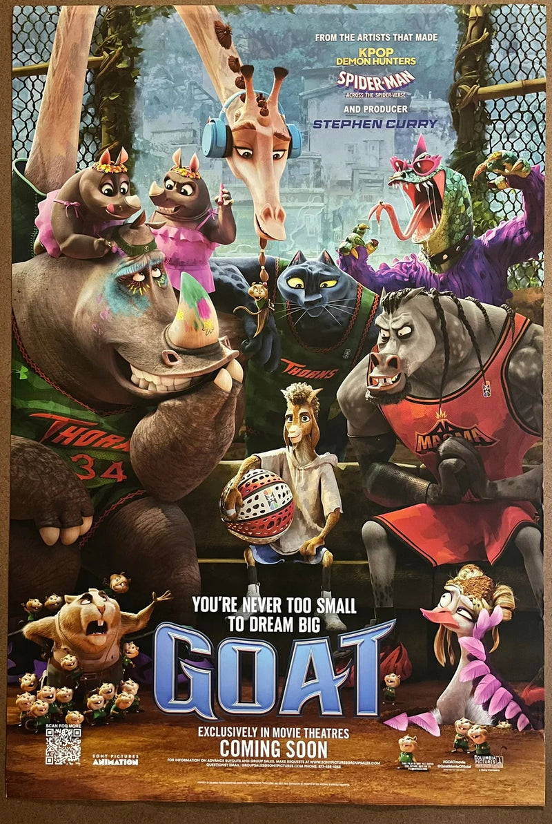 Goat 2026 US One Sheet 27x40 DS Poster Sony Animation