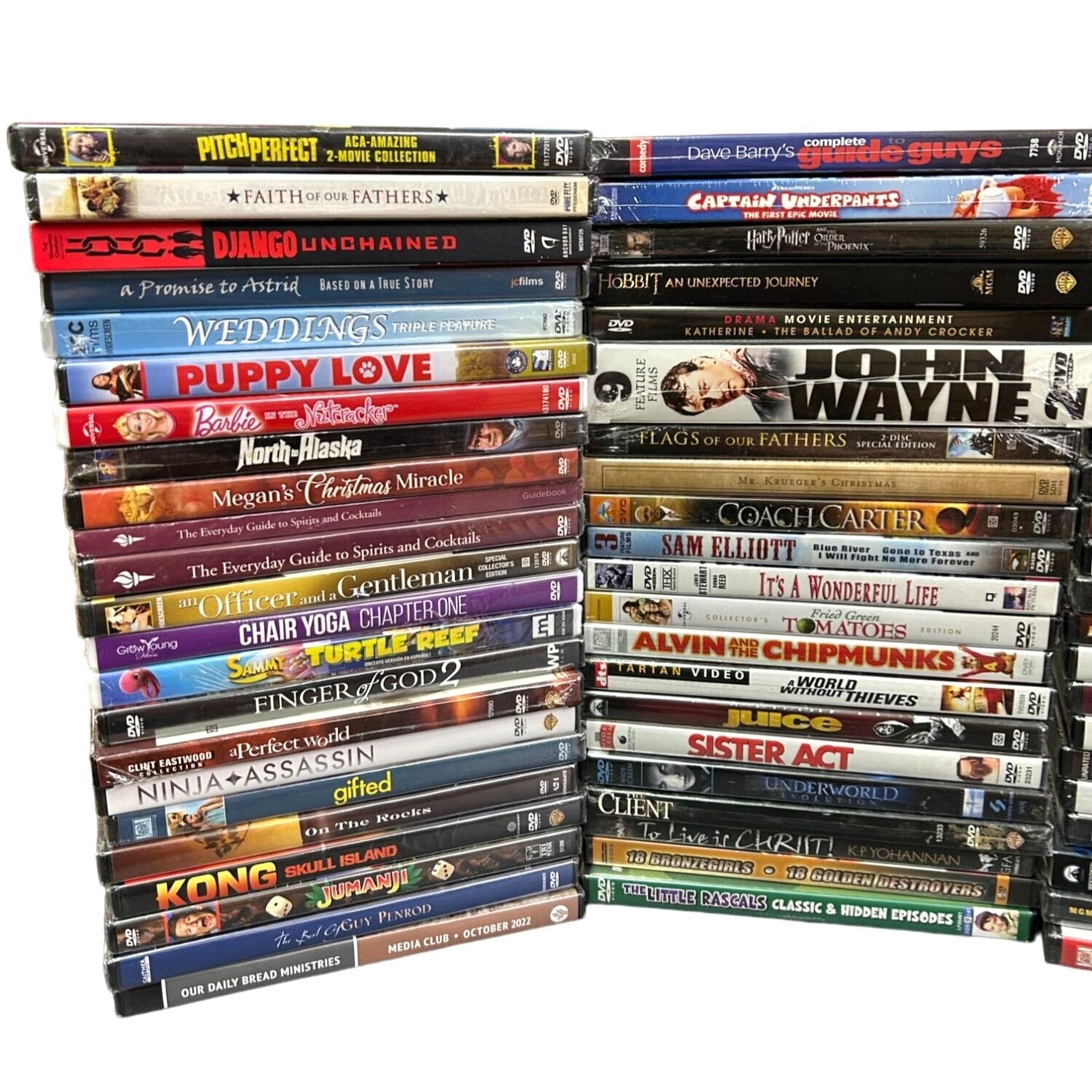 BULK LOT 107 Brand New Sealed DVDs Movies, TV, Documentaries Multi-Genre SG2-4