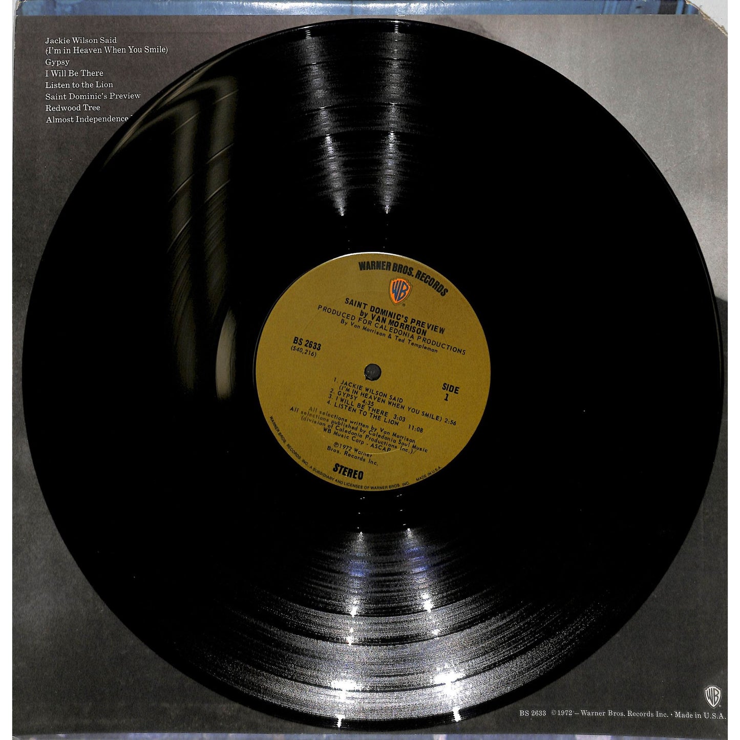 Van Morrison - Saint Dominic's Preview Vinyl Record BS 2633