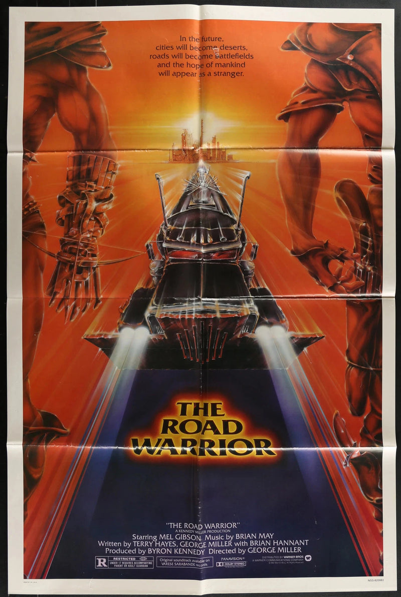 The Road Warrior 1981 Original Movie Poster 27x41 Mad Max 2 Mel Gibson Action