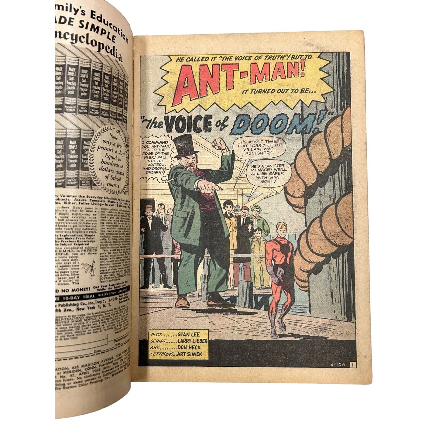 Tales to Astonish #42 Ant-Man Silver Age Marvel Comic 1963 G/VG