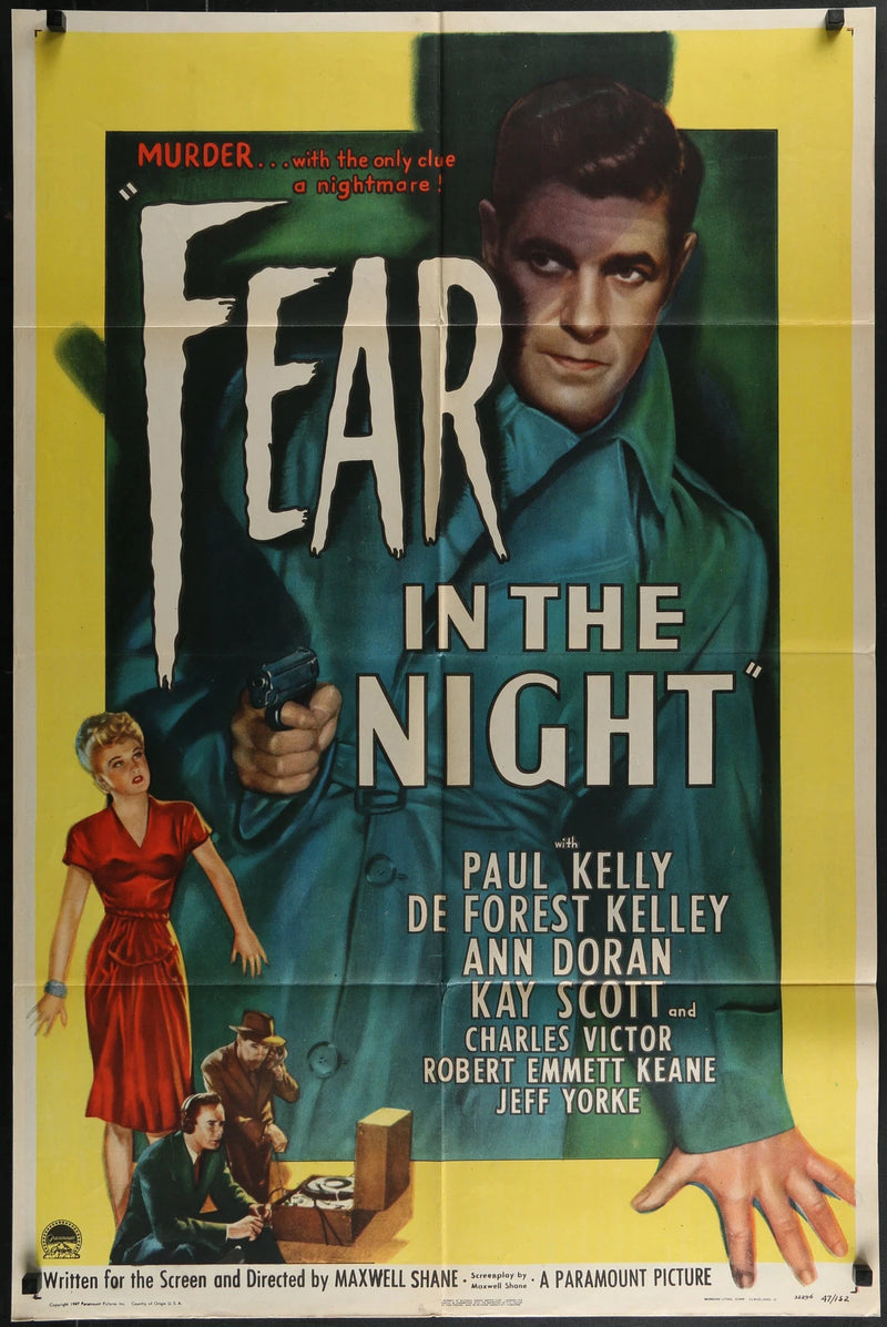 Fear in the Night (1947) Original One Sheet Movie Poster 27x41 Paul Kelly