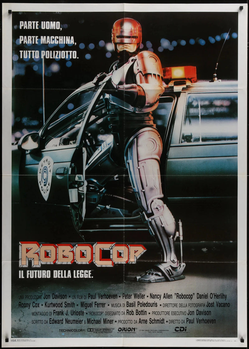 RoboCop (1987) Italian 1P Original Movie Poster 39x55 Peter Weller
