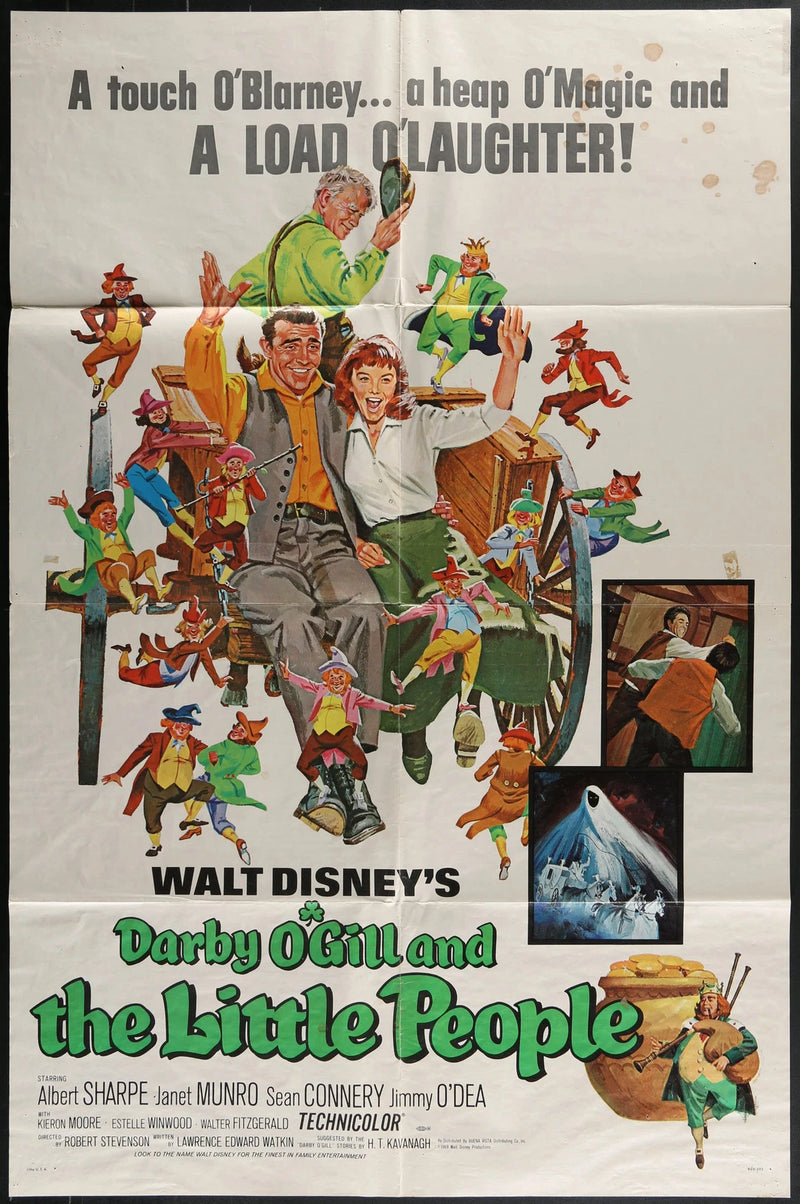 Darby O'Gill and the Little People (1959) Disney Poster 27x41 Sean Connery