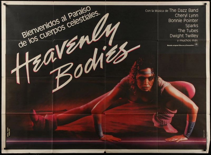 Heavenly Bodies (1984) Argentine Movie Poster Folded 42x59 Cynthia Dale Aerobics