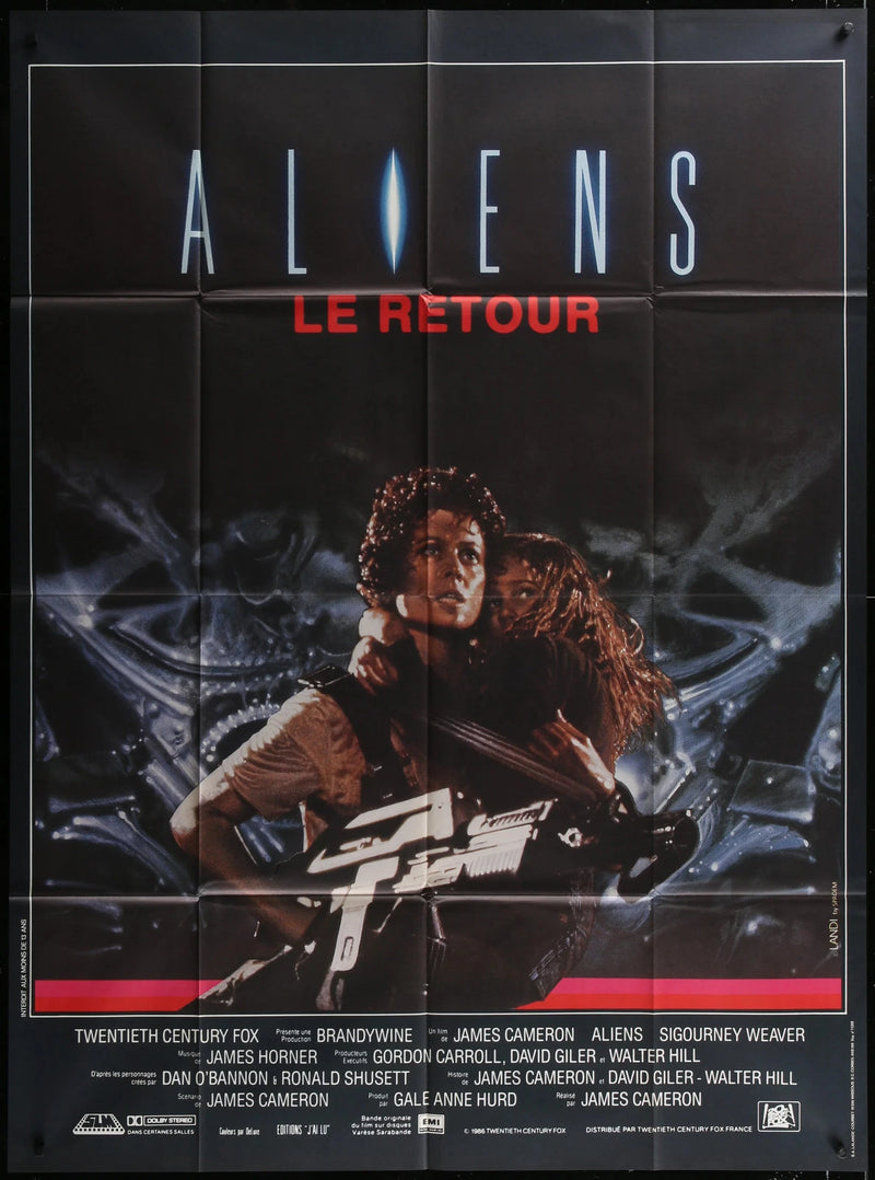 Aliens (1986) Original French Movie Poster Folded 45x62