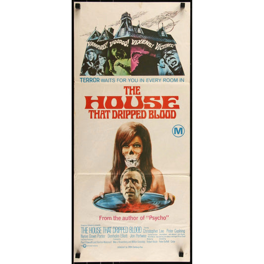 HOUSE THAT DRIPPED BLOOD Original Theatrical Folded Movie Poster 13 1/2" x 30"