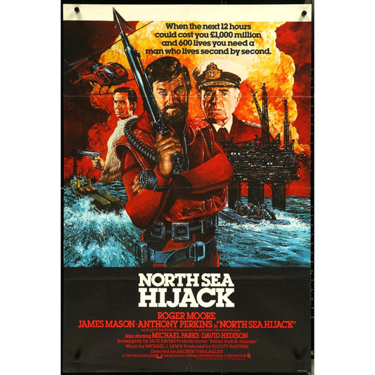North Sea Hijack (1980) Original Folded Movie Poster 27x41 Roger Moore EM4-117