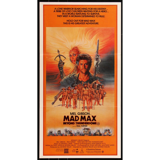 MAD MAX BEYOND THUNDERDOME Original Theatrical Folded Movie Poster 13 1/4" x 25 1/4"