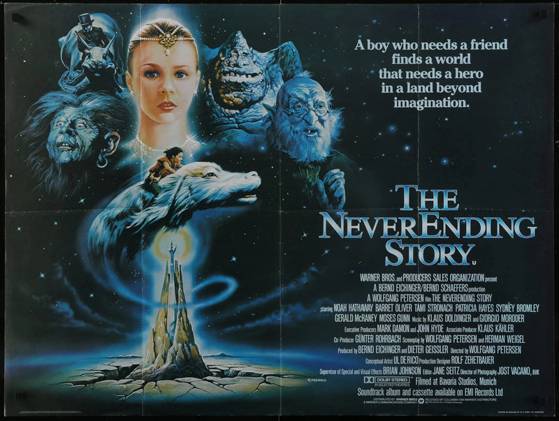 The NeverEnding Story (1984) UK Quad Fantasy Movie Poster 30x40 Petersen Vintage