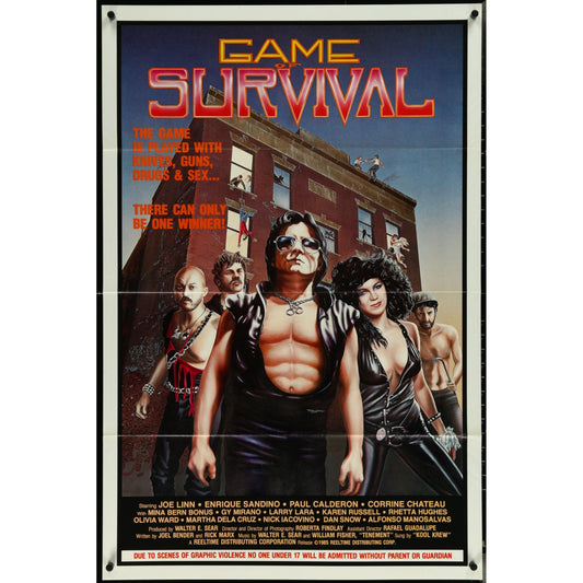 Game of Survival (1985) Original Movie Poster Folded 27x41EM8-546