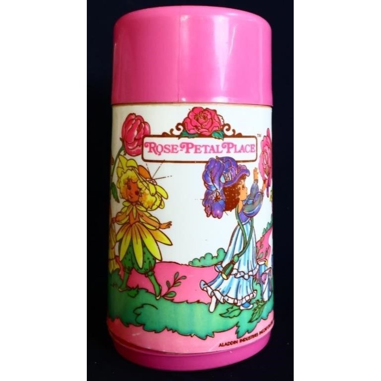 Vintage metal Rose Petal Place lunchbox w/ thermos