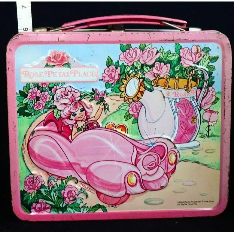 Vintage metal Rose Petal Place lunchbox w/ thermos