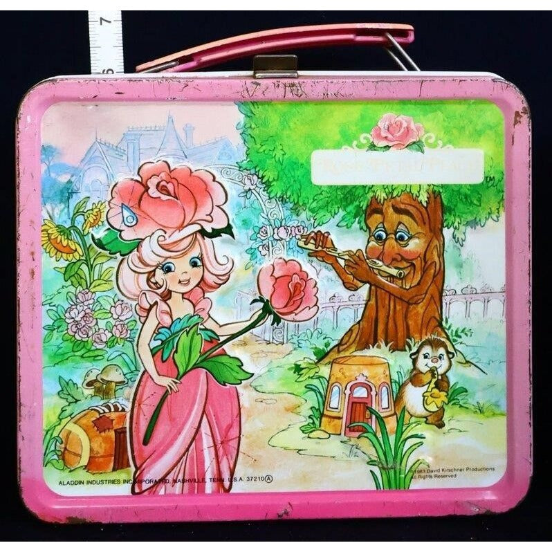 Vintage metal Rose Petal Place lunchbox w/ thermos