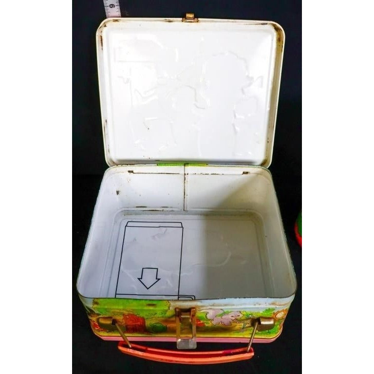 Vintage metal Rose Petal Place lunchbox w/ thermos