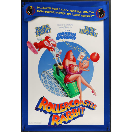 Roller Coaster Rabbit (1990) Original Double-sided Movie Poster Rolled 27x40